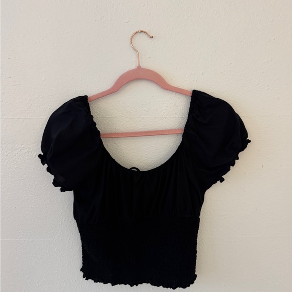 H&M Black Puff Sleeve Blouse - Picture 2 of 2